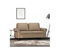 Vidaxl Canapé À 2 Places Cappuccino 120 Cm Similicuir