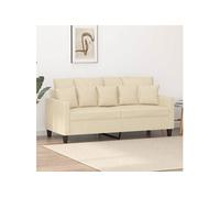 Canapé à 2 places Crème 140 cm Tissu359269