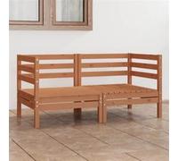 vidaXL Bois de Pin Solide Canapé à 2 Places de Jardin Canapé de Terrasse Canapé d'Extérieur Meuble de Patio Meuble 3082390
