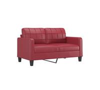 vidaXL Canapé à 2 places Similicuir Rouge bordeaux 140 cm