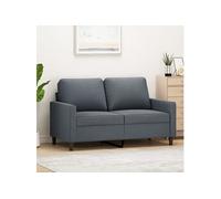 vidaXL Canapé à 2 places moderne avec accoudoirs, siège & dossier rembourrés, velours gris foncé
