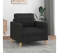 vidaXL Canapé à 2 places Noir 120 cm Tissu 359087