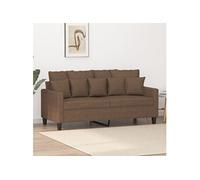 Canapé à 2 places Marron 140 cm Tissu359270