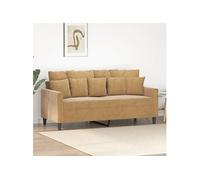 vidaXL Canapé à 2 places Marron 140 cm Velours Marron G