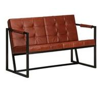 Vidaxl Canapé À 2 Places Marron Cuir De Chèvre Véritable Marron