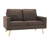 Canapé à 2 places Marron Tissu vidaXL vidaXL