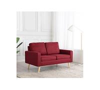 Canapé à 2 Places Meuble de Salle de Séjour Sofa de Salon Canapé de Salle de Séjour Meuble de Salon Maison Intérieur Rouge Bordeaux Tissu 288710