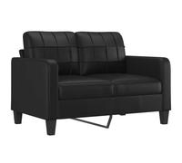 Vidaxl Canapé À 2 Places Noir 120 Cm Similicuir Noir