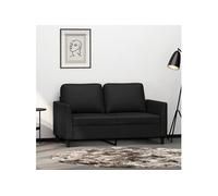 Canapé à 2 places Noir 120 cm Similicuir359328