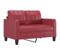 vidaXL Canapé à 2 places 359115 – Similicuir Rouge bordeaux 120 cm