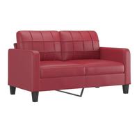 vidaXL Canapé à 2 places Similicuir Rouge bordeaux 140 cm