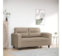 Canapé à 2 places Taupe 120 cm Tissu microfibre Taupe G