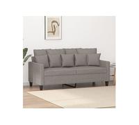 Canapé à 2 places Taupe 140 cm Tissu