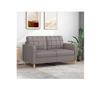 vidaXL Canapé à 2 places 140 cm en tissu Taupe