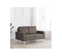 Canapé À 2 Places Taupe Tissu Vidaxl Vidaxl Gris