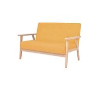 Canapé à 2 places Tissu Jaune