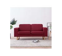Canapé à 3 places Tissu Crème Sofa de Salon Banquette Maison Bureau vidaXL