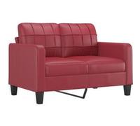vidaXL Canapé à 2 places 359115 – Similicuir Rouge bordeaux 120 cm