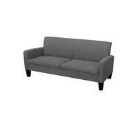 Canapé 3 places - vidaXL - Gris foncé - Tissu doux - Design contemporain - Confort moelleux