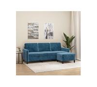 Canapé à 3 places avec repose-pieds jaune 180 cm velours canapé vidaXL