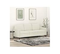 Canapé à 3 places Crème 180 cm Velours359460