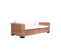 vidaXL Canapé à 3 places de jardin Résine tressée Meuble de patio 276351