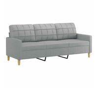Canapé à 3 places Gris clair 180 cm Tissu