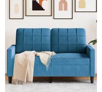 Vidaxl Fauteuil Bleu 60 Cm Velours Bleu