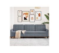 vidaXL Canapé à 3 places Velours 210 cm Gris foncé