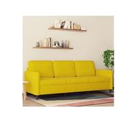 Canapé à 3 places Jaune 180 cm Velours