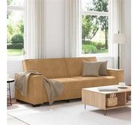 vidaXL Canapé 3 places 220x78x84 cm Velours Marron