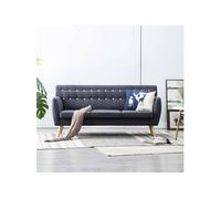 Canapé à 3 places Revêtement en tissu 172x70x82 cm Gris foncé