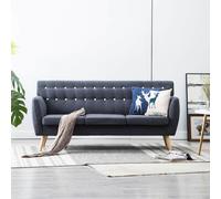 Canapé À 3 Places Revêtement En Tissu 172x70x82 Cm Gris Foncé Gris