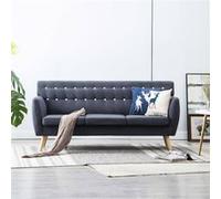 Canapé à 3 places Revêtement en tissu 172x70x82 cm Gris foncé Gris G