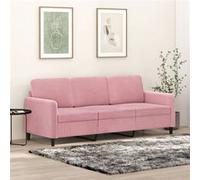 Canapé à 3 places Rose 180 cm Velours Rose G