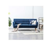 Canapé à 3 places Tapisserie en tissu 172x70x82 cm Bleu