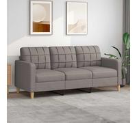 Canapé à 3 places Taupe 180 cm Tissu canapé canapé de salon vidaXL