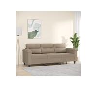 Canapé à 3 places Taupe 180 cm Tissu microfibre359567