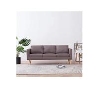 Canapé à 3 places Tissu Taupe