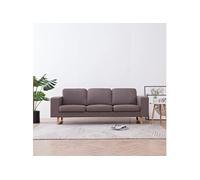 Canapé à 3 places Tissu Taupe