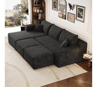 Canapé à d'angle convertible,canapé lit canapé 3 Places,canapé convertible,de Compression modulaire en U,241 cm de long,spacieux et confortable,Peut être combiné librement,Aucun assemblage requis