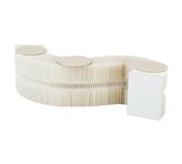 Canapé accordéon pliable avec repose-pieds - Chaise portable en papier avec ottomane - Idéal pour les bureaux, les salles de réception, les salons et les centres communautaires - Design peu encombrant