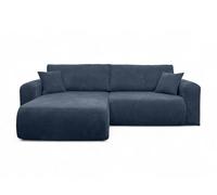 Canapé ALYA d'angle Compact réversible et Convertible 4 Places en Velours côtelé