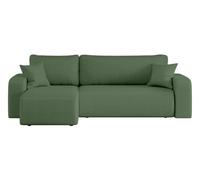 Canapé ALYA d'angle réversible et Convertible 4 Places en Tissu Bouclette