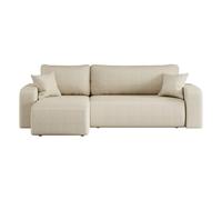 Canapé ALYA d'angle réversible et Convertible 4 Places en Tissu Bouclette