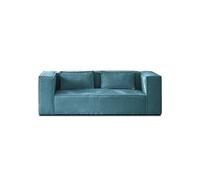 Lisa Design - Canapé Stella en Velours Côtelé - Sofa Bleu Canard 2 Places - Salon