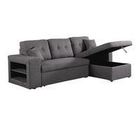 Canapé d'angle convertible/réversible ""Axel"" - 3 places - Gris