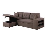 Canapé d'angle convertible/réversible ""Axel"" - 3 places - Taupe