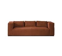 Canape angle fixe 3 places en polyester rouge 230 x 230 x 67 cm