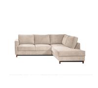 Jake - canapé d'angle droit - convertible - 5 places - en velours côtelé - Beige Beige G
